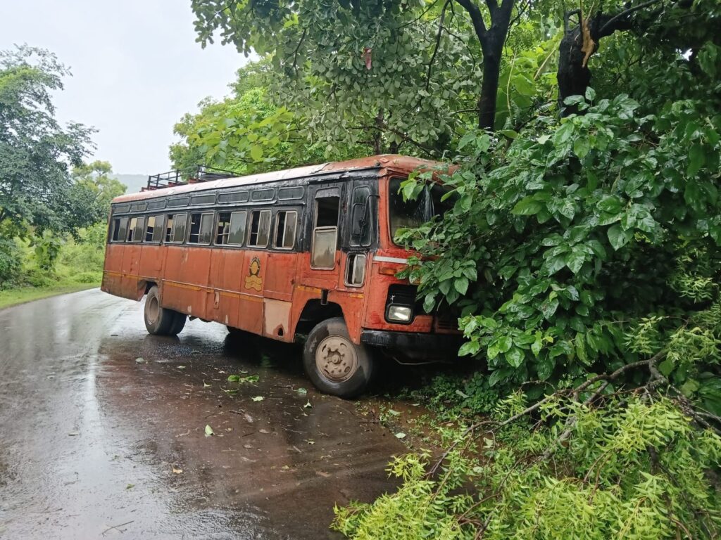 जानुगडेवाडी ता. पाटण येथील वळणावर एस. टी. बसला अपघात, अपघातात तीस जण जखमी